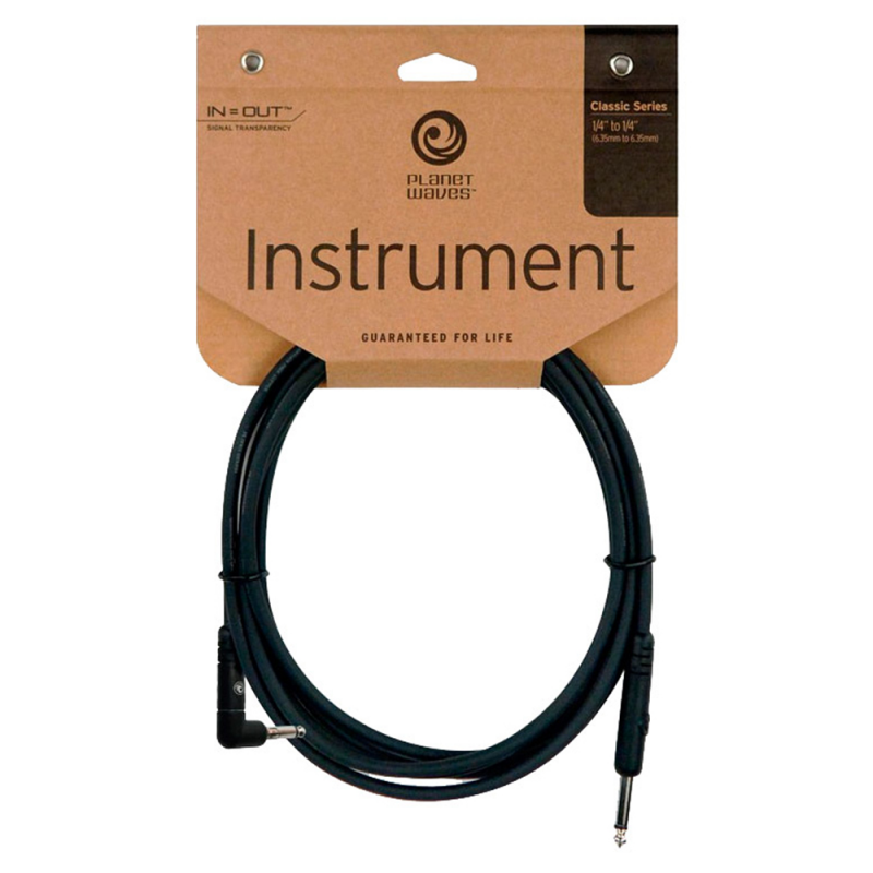 CABLE GUITARE JACK DROIT/JACK COUDE PLANET WAVES 3M