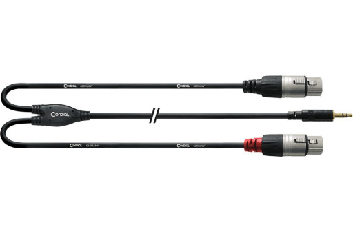 CABLE CORDIAL MINI JACK /2 XLR FEMELLES 1,8M CFY1.8WFF