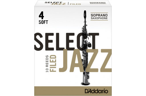 BOITE 10 ANCHES SAXOPHONE SOPRANO D'ADDARIO SELECT JAZZ FILED N°4 S